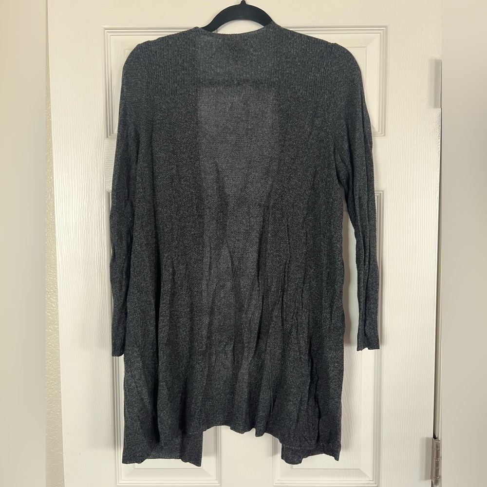 NEW Eileen Fisher | Sleek Tencel Merino Texture Open Knit Cardigan Sz M - Picture 5 of 8
